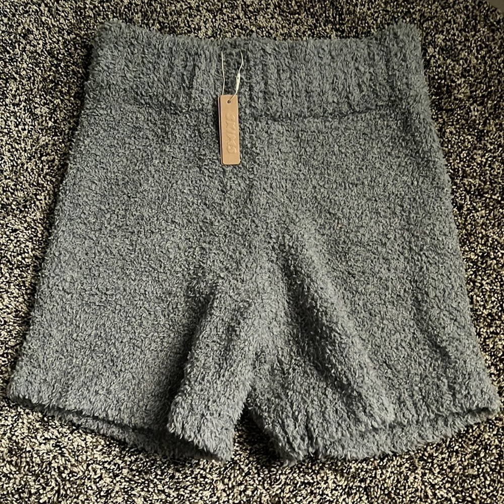 Skims Cozyknit Smoke Gray Short, NWT